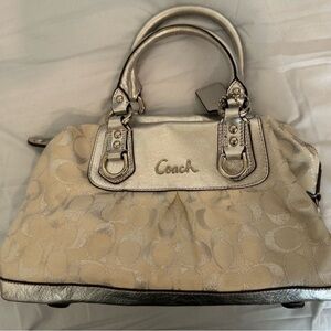 EUC Coach Silver Handbag